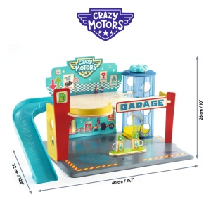 Garaj pentru masinile Crazy Motors, Djeco - Img 2