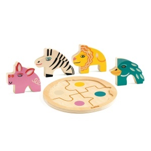 Puzzle din lemn Rondo Leo, Djeco - Img 2