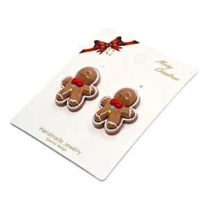 Cercei pe Ureche (Studs) – Om de Turtă Dulce de Crăciun (En-Gros)