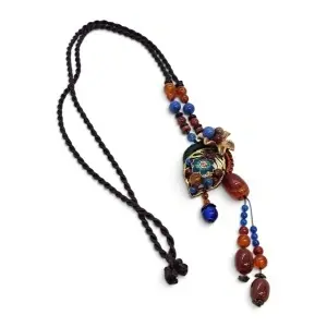Colier Handmade cu pietre si metal