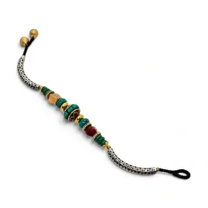 Brațară Tibetană cu metal și Mărgelele colorate