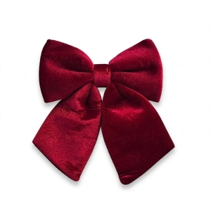 Fundă Decorativă din Catifea Roșie pentru Scaune, Brazi și Aranjamente Festive – Accesorii de Crăciun En-Gros (A31-4)