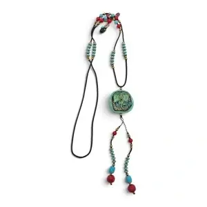 Colier Handmade Elefant Turcoise - Img 2