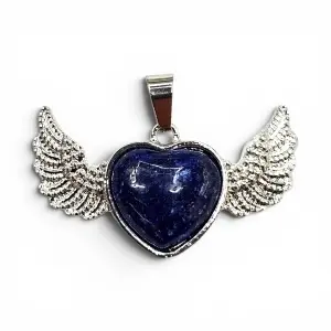 Pandantiv inimă angel wings - Lapis - Img 2