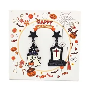 Cercei Asimetrici En-Gros Fantomă și Mormânt – Ediție Specială Halloween