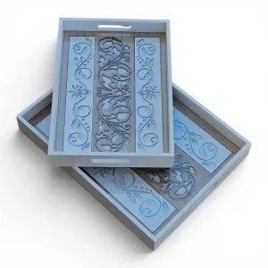 Tăvi dreptunghiulare 2/set(TD-7)