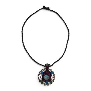 Colier Handmade cu agata albastra