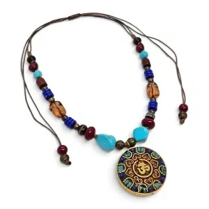 Colier Handmade cu pandantiv alama