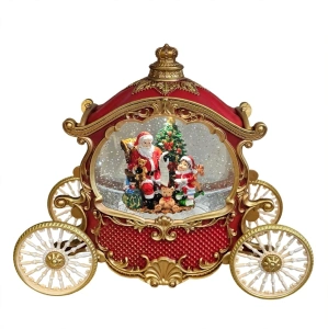 Decorațiune Caleșcă Regală cu LED En-gros– Trăsură de Poveste cu Moș Crăciun (A5-6)