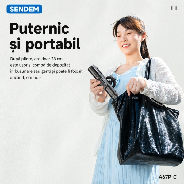 Selfie Stick Trepied Magnetic ADYSS A67P-C, extensibil 1300 mm, pliabil 22 cm, telecomandă Bluetooth, suport rotativ, aluminiu + ABS, negru - Img 4
