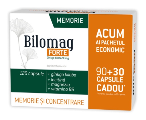 Bilomag FORTE Memorie 90 capsule + 30 capsule cadou