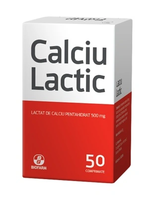 Calciu lactic 50 comprimate