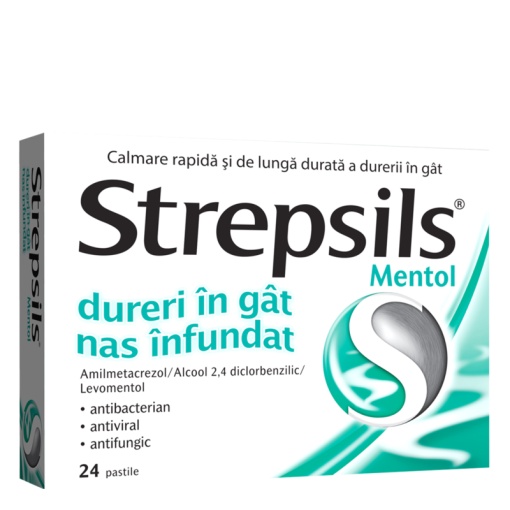 STREPSILS MENTOL 24 pastile