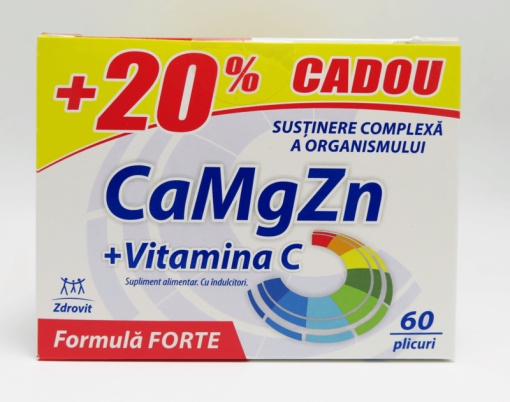 Ca+Mg+Zn+C FORTE 60 plicuri