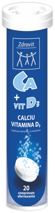 Ca 400mg+D3 20 comprimate efervescente