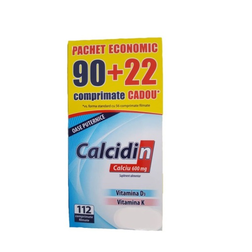Calcidin 90 comprimate + 22 comprimate cadou