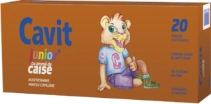 Cavit Junior cu aromă de Caise 20 tablete masticabile