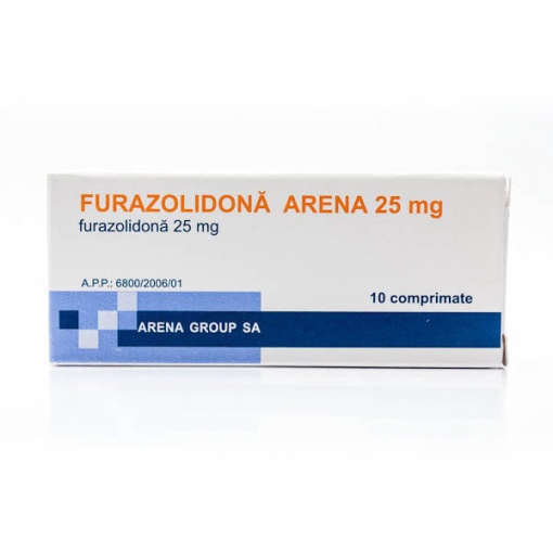 FURAZOLIDONĂ 25MG 10 comprimate