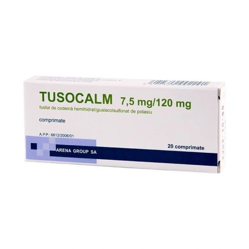 TUSOCALM 7,5MG/120MG 20 comprimate