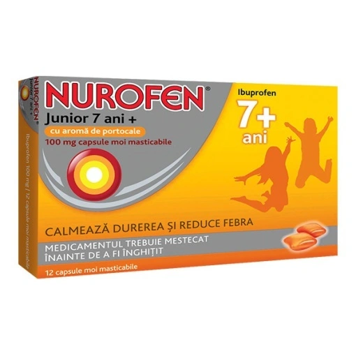 NUROFEN JUNIOR 7+ 12 comprimate masticabile