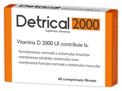 Detrical D3 2000 IU 60 comprimate