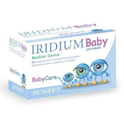 Iridium baby șervetele 28 servetele ambalate individual
