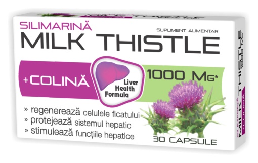 Milk Thistle + colină 30 capsule