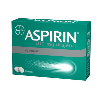ASPIRIN 500MG 20 drajeuri