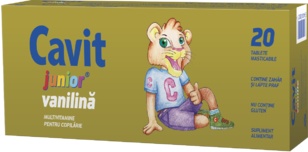 Cavit Junior vanilină 20 tablete masticabile