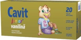 Cavit Junior vanilină 20 tablete masticabile