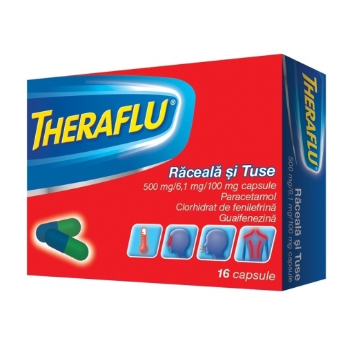 THERAFLU RĂCEALĂ ȘI TUSE 16 capsule