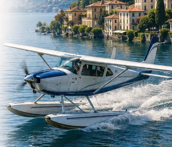 Hidroavion pe Lacul Como