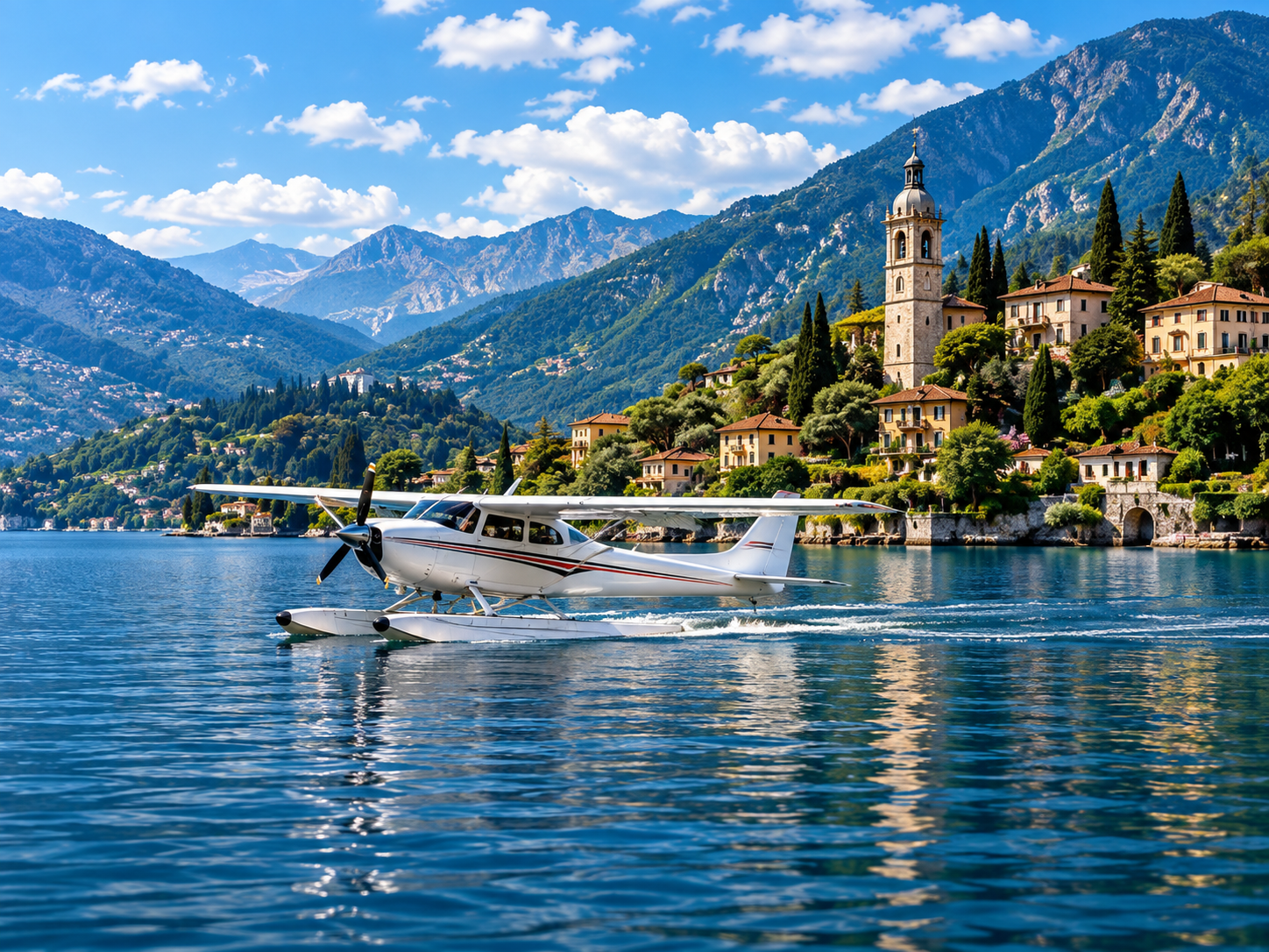 Hidroavion pe Lacul Como
