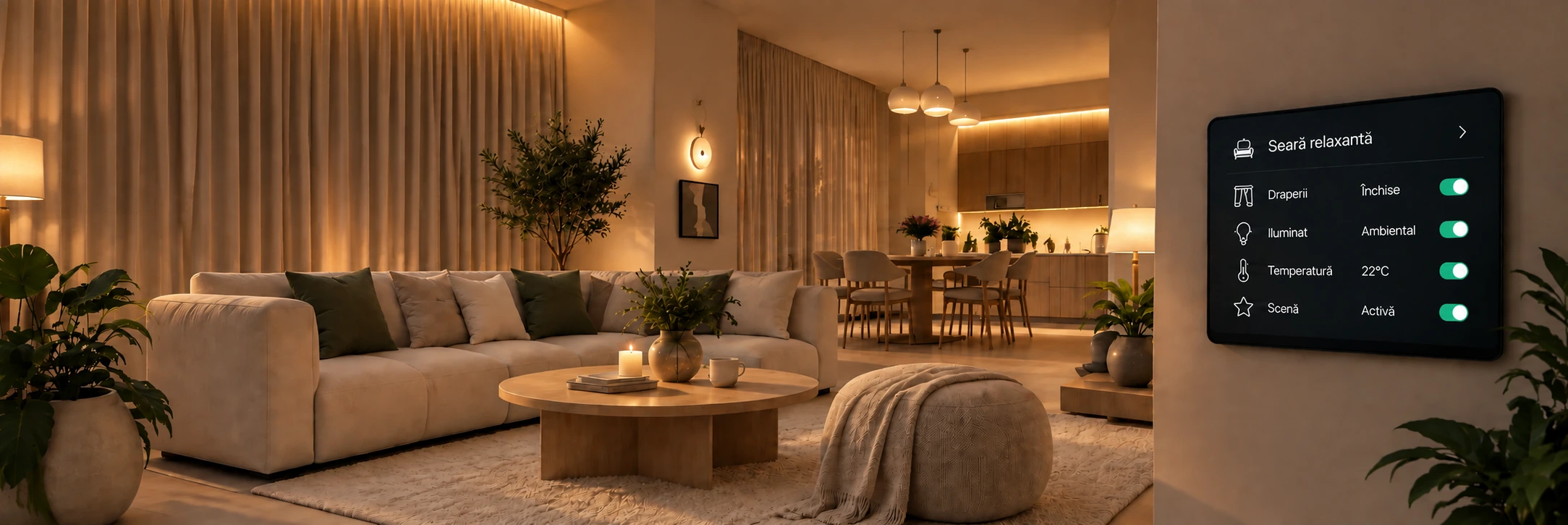 Scenariu smart home Seară relaxantă - aiSAVE