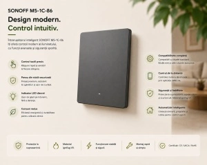 Sonoff M5-1C-86 – Întrerupător Smart, 1 Canal WiFi - Img 2