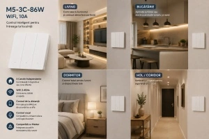 Sonoff M5-3C-86W – Întrerupător Smart WiFi, Matter, 3 canale - Img 3