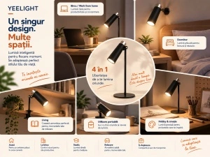Yeelight 4-in-1 – Lampă de birou reîncărcabilă - Img 4