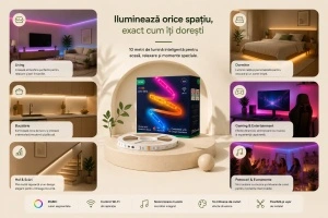 Nous F5 – Bandă LED Smart WiFi, RGB - Img 3