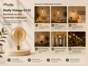 Shelly Vintage G125 – Bec Smart WiFi, E27 - Img 3