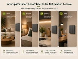 Sonoff M5-3C-86 – Întrerupător Smart Wifi, 3 canale - Img 3
