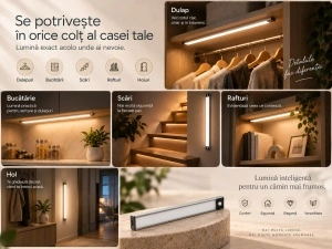 Yeelight A60 Argintiu – Lumină de Dulap 60cm cu Senzor - Img 3