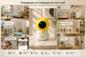 ZOSI C516 4MP HD 355° Cameră video Nanny - Img 3
