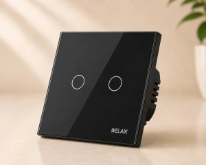 Întrerupător dublu cu touch Welaik panou din sticla - Img 8