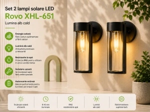 Rovo XHL-651 – Set 2 Lămpi Solare - Img 2