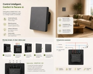 Sonoff M5-1C-86 – Întrerupător Smart, 1 Canal WiFi - Img 3