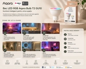 Aqara Bulb T2 – Bec Led Smart Zigbee, GU10, RGB - Img 4
