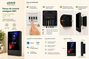 Panou de control inteligent WiFi SONOFF NSPanel (negru, 120mm) - Img 4