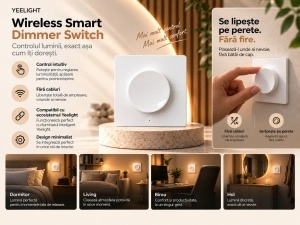 Yeelight Wireless Smart Dimmer – Comutator Inteligent cu Dimmer - Img 2