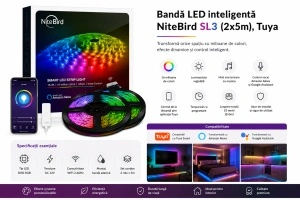 NiteBird SL3 – Bandă LED Smart WiFi RGB - Img 2