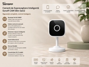 Sonoff CAM Slim Gen2 – Cameră Smart Interior - Img 2